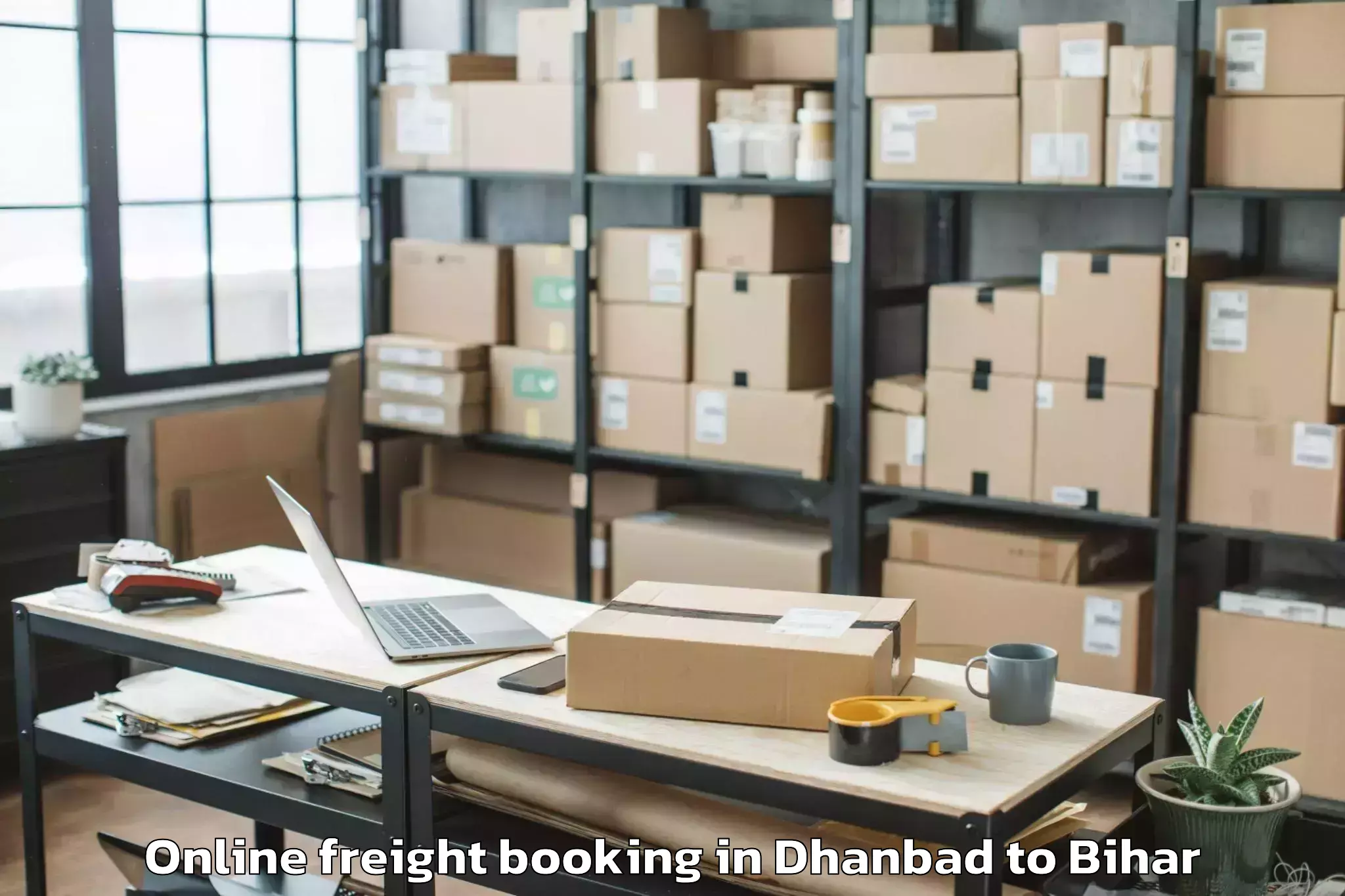 Comprehensive Dhanbad to Sanjhauli Online Freight Booking